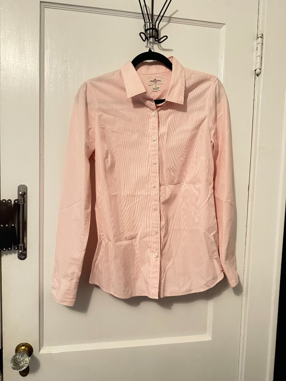 J.Crew Haberdashery Pink Pinstripe Cotton Button Down Shirt Small - Picture 8 of 8